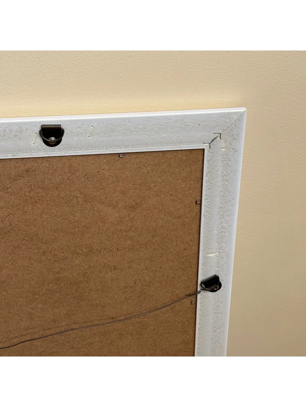 White Framed Wall Mirror 16x20 Rectangle Hanging Home Decor Vanity Preowned Gift
